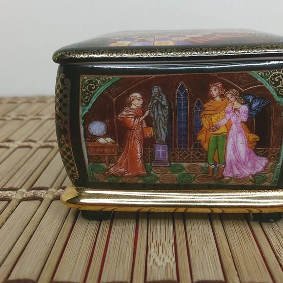 Vintage Russian Fairy Tale Trinket Box 1992 Ardleigh Elliott and Son Storage & Organization
